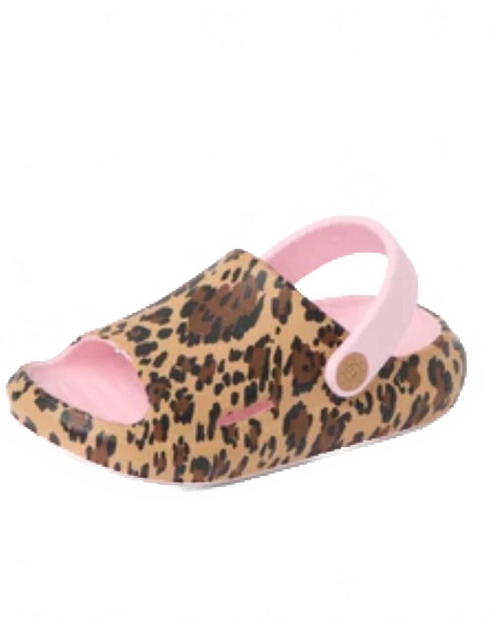 NEW REEF kid's little rio slide in cheetah/pink